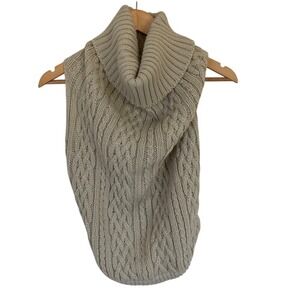 Cozy Cable Knit Turtleneck Dog Sweater Cream Size‎ Large Winter Fisherman